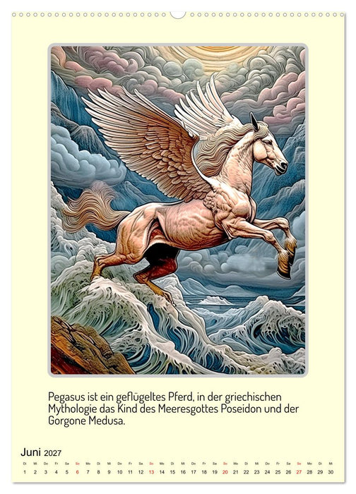 Mythologische Gestalten der griechischen Antike (CALVENDO Wandkalender 2027)
