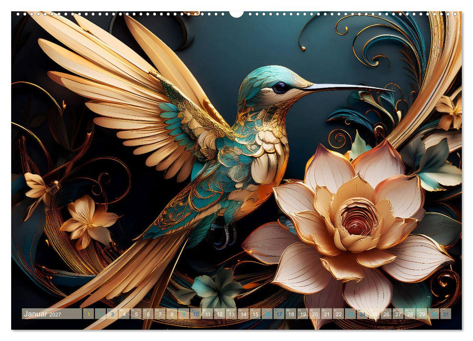 Tiere im Jugendstil - Eine Hommage an die Schönheit des Art Nouveau (CALVENDO Premium Wandkalender 2027)