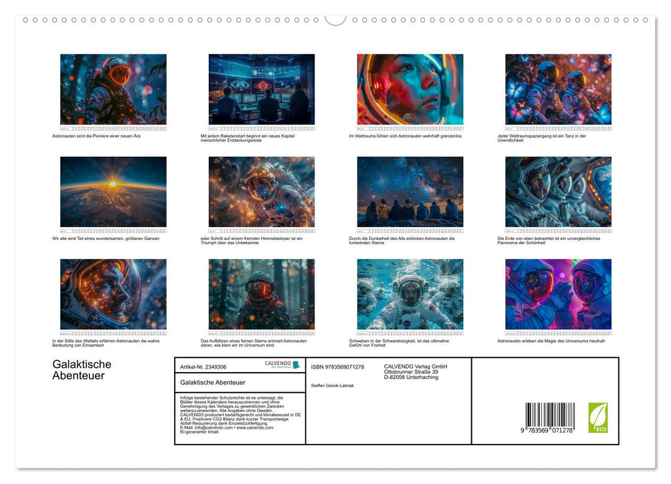 Galaktische Abenteuer (CALVENDO Premium Wandkalender 2027)