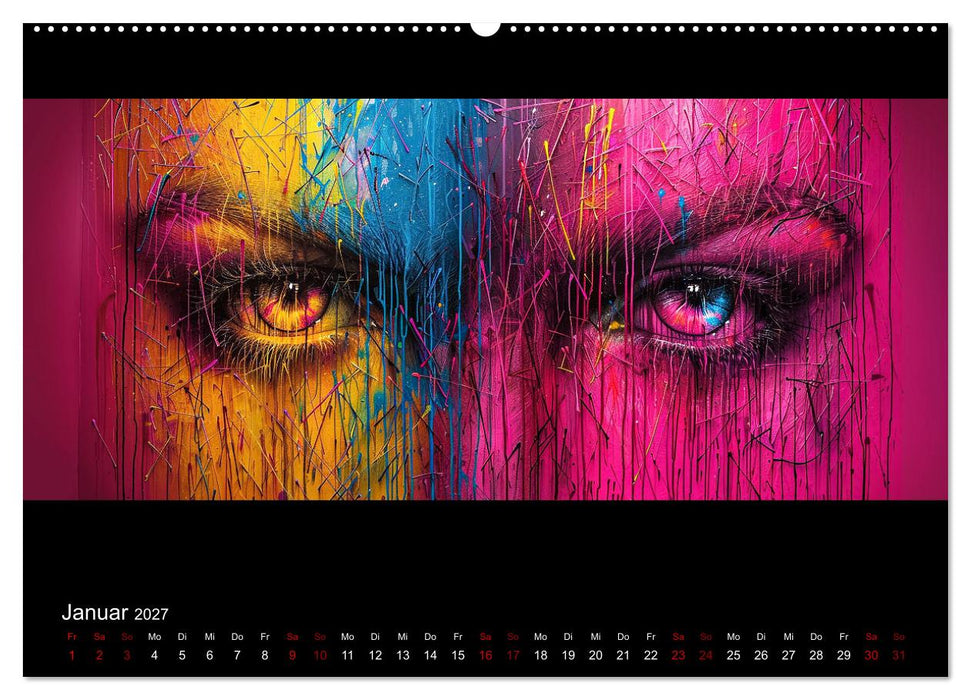 Abstrakte Augenblicke (CALVENDO Premium Wandkalender 2027)
