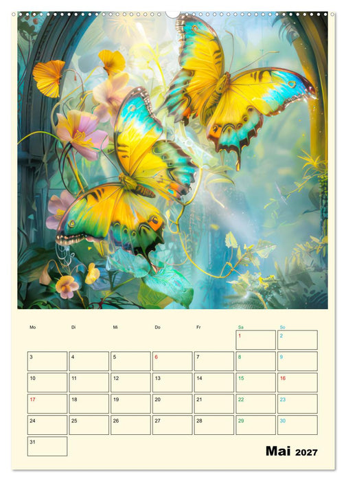 Schmetterlinge der Fantasie entsprungen - Planer (CALVENDO Wandkalender 2027)