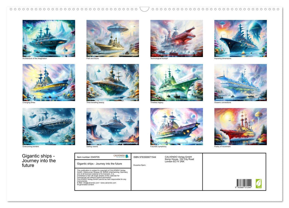 Gigantic ships - Journey into the future (CALVENDO Monthly Calendar 2027)