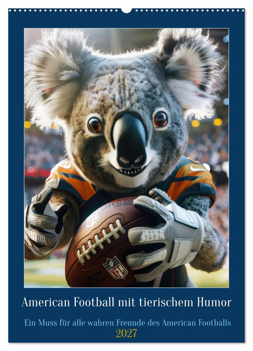 American Football mit tierischem Humor (CALVENDO Wandkalender 2027)
