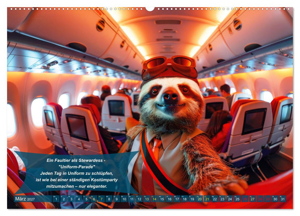 Tierisch lustige Stewardessen (CALVENDO Premium Wandkalender 2027)