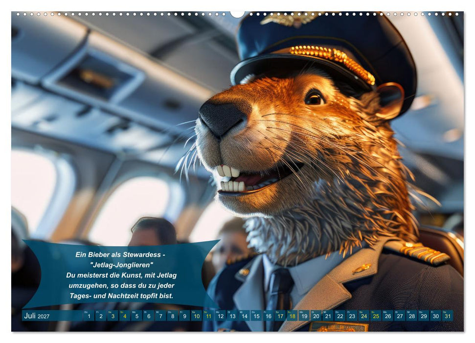 Tierisch lustige Stewardessen (CALVENDO Premium Wandkalender 2027)