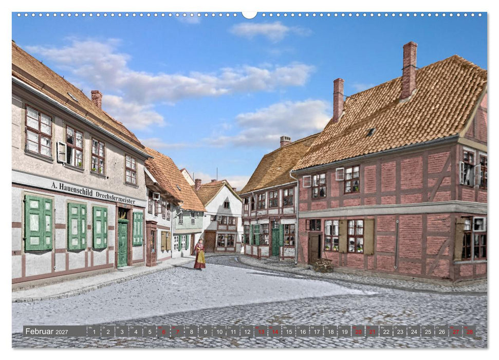 Salzwedel zur Kaiserzeit in Farbe - Fotos restauriert und koloriert (CALVENDO Wandkalender 2027)