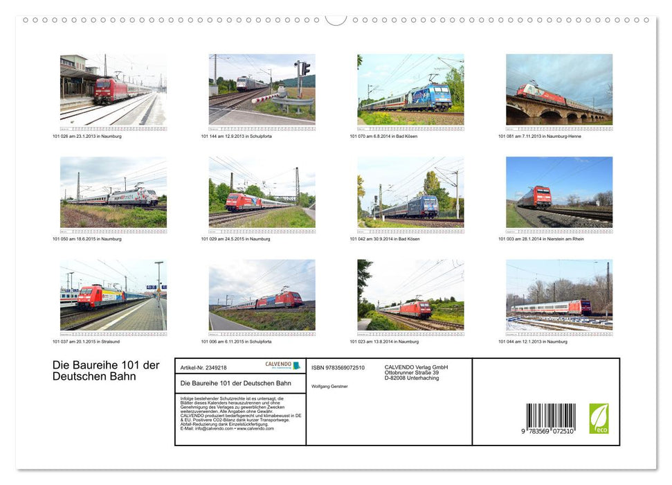 Die Baureihe 101 der Deutschen Bahn (CALVENDO Premium Wandkalender 2027)