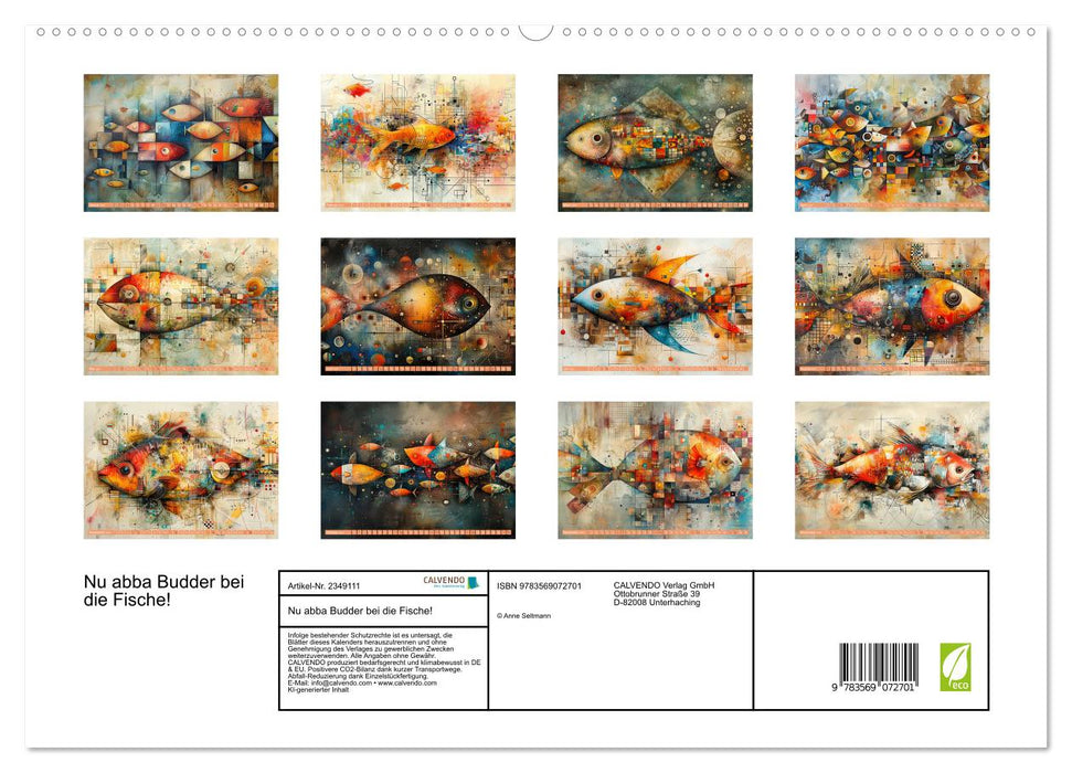 Nu abba Budder bei die Fische! (CALVENDO Premium Wandkalender 2027)
