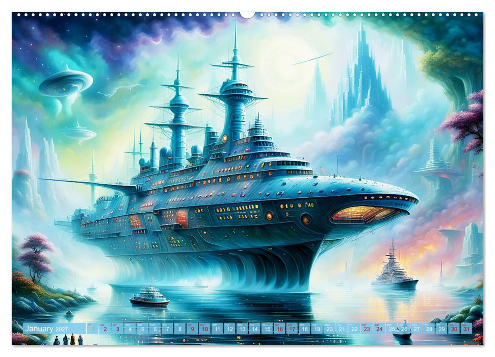 Gigantic ships - Journey into the future (CALVENDO Premium-Calendar 2027)