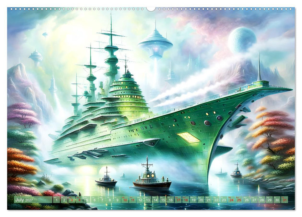 Gigantic ships - Journey into the future (CALVENDO Premium-Calendar 2027)