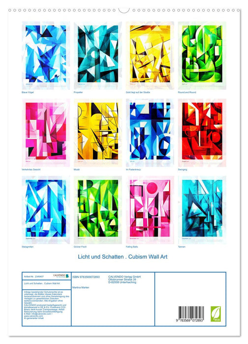 Licht und Schatten. Cubism Wall Art (CALVENDO Premium Wandkalender 2027)