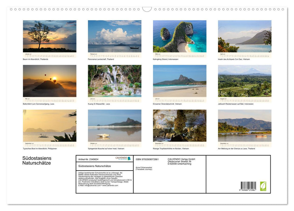 Südostasiens Naturschätze (CALVENDO Wandkalender 2027)