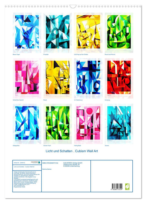 Licht und Schatten. Cubism Wall Art (CALVENDO Wandkalender 2027)