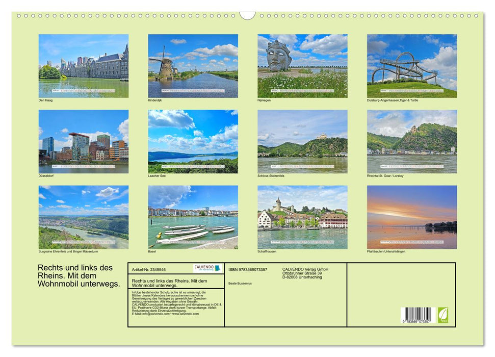 Rechts und links des Rheins. Mit dem Wohnmobil unterwegs. (CALVENDO Wandkalender 2027)