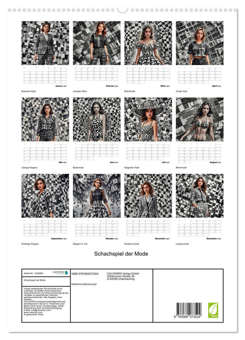 Schachspiel der Mode (CALVENDO Premium Wandkalender 2027)