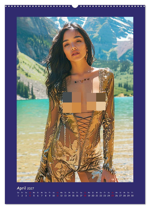 Schöne Dessous-Girls. Sinnliche Frauen am Wasser (CALVENDO Premium Wandkalender 2027)
