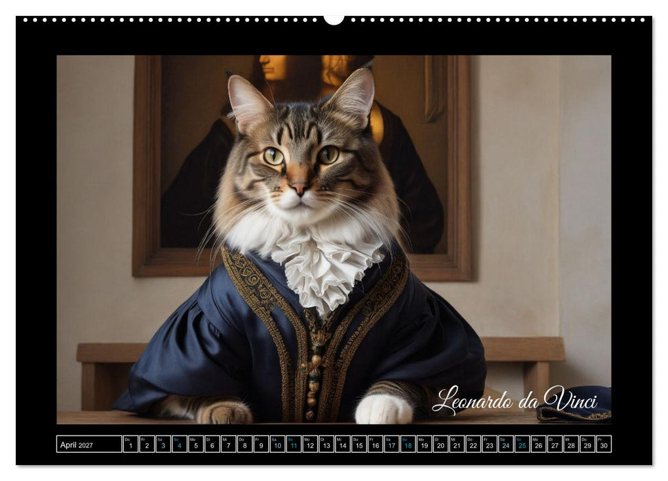 Katzen der Berühmtheiten - Ein Jahr voller ikonischer Schnurrhaare (CALVENDO Wandkalender 2027)