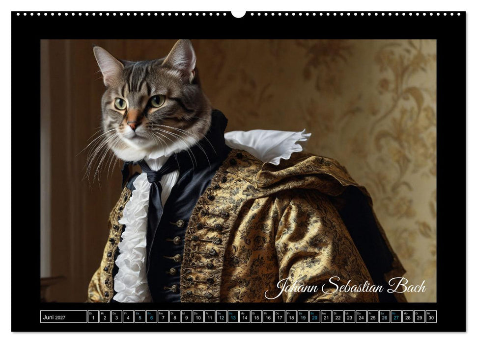 Katzen der Berühmtheiten - Ein Jahr voller ikonischer Schnurrhaare (CALVENDO Wandkalender 2027)