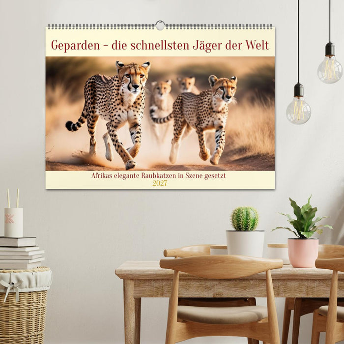 Geparden - die schnellsten Jäger der Welt (CALVENDO Wandkalender 2027)