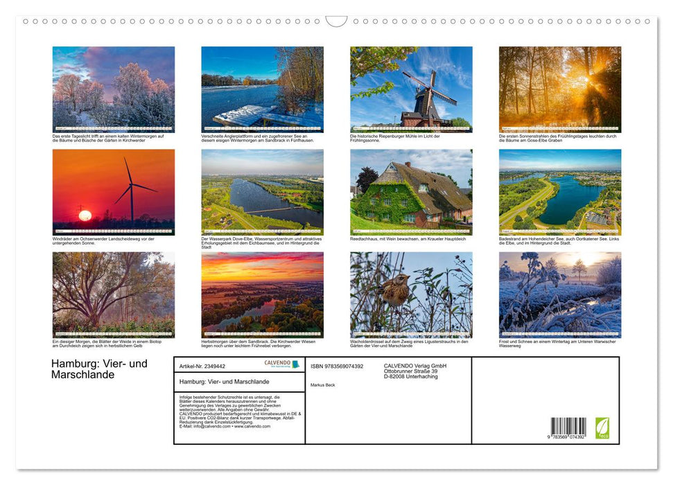 Hamburg: Vier- und Marschlande (CALVENDO Wandkalender 2027)