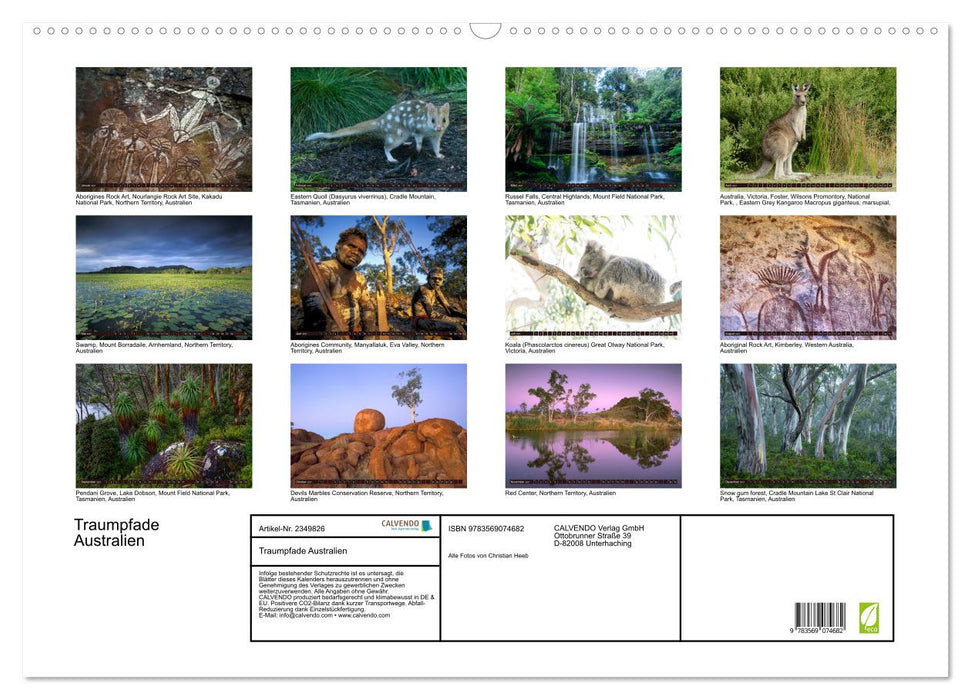Traumpfade Australien (CALVENDO Wandkalender 2027)