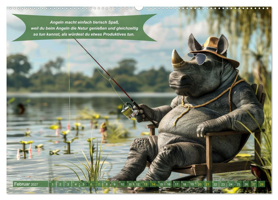 Der tierisch lustige Angler-Kalender (CALVENDO Premium Wandkalender 2027)