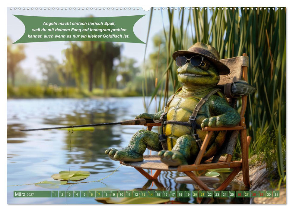 Der tierisch lustige Angler-Kalender (CALVENDO Premium Wandkalender 2027)