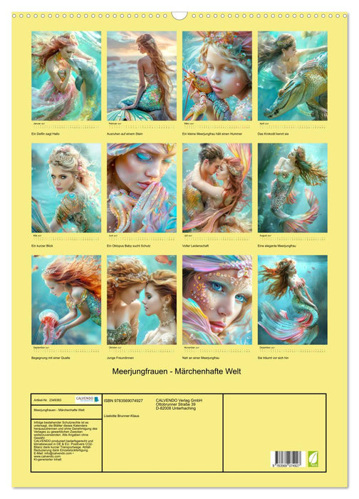 Meerjungfrauen - Märchenhafte Welt (CALVENDO Wandkalender 2027)