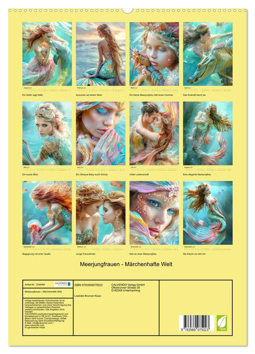 Meerjungfrauen - Märchenhafte Welt (CALVENDO Premium Wandkalender 2027)