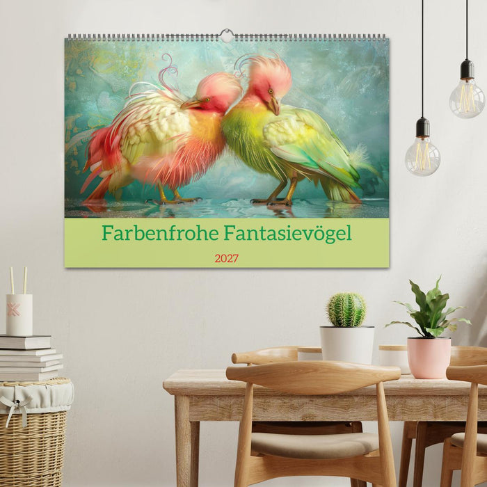 Farbenfrohe Fantasievögel (CALVENDO Wandkalender 2027)