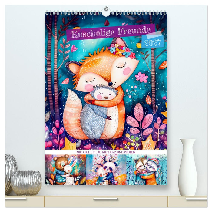 Kuschelige Freunde - Niedliche Tiere mit Herz und Pfoten (CALVENDO Premium Wandkalender 2027)