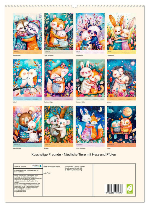 Kuschelige Freunde - Niedliche Tiere mit Herz und Pfoten (CALVENDO Premium Wandkalender 2027)