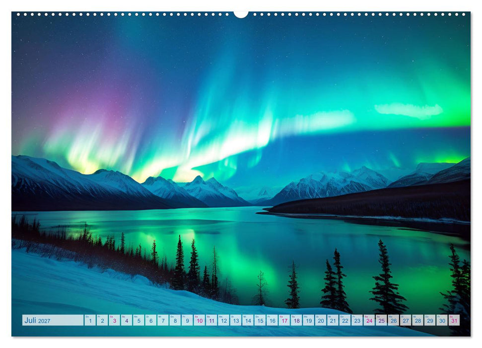 Traumhafte Polarlichter. Licht, Schnee und Eis hoch im Norden (CALVENDO Premium Wandkalender 2027)