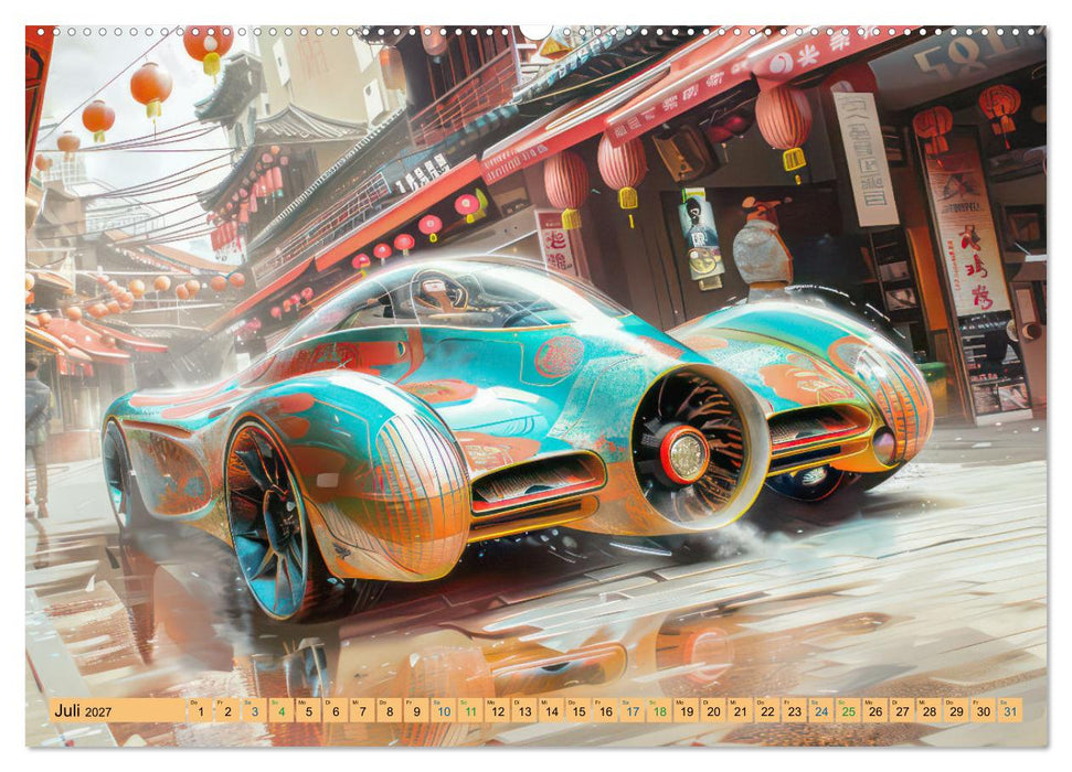 Futuristische Boliden - Asiatisch inspiriert (CALVENDO Premium Wandkalender 2027)
