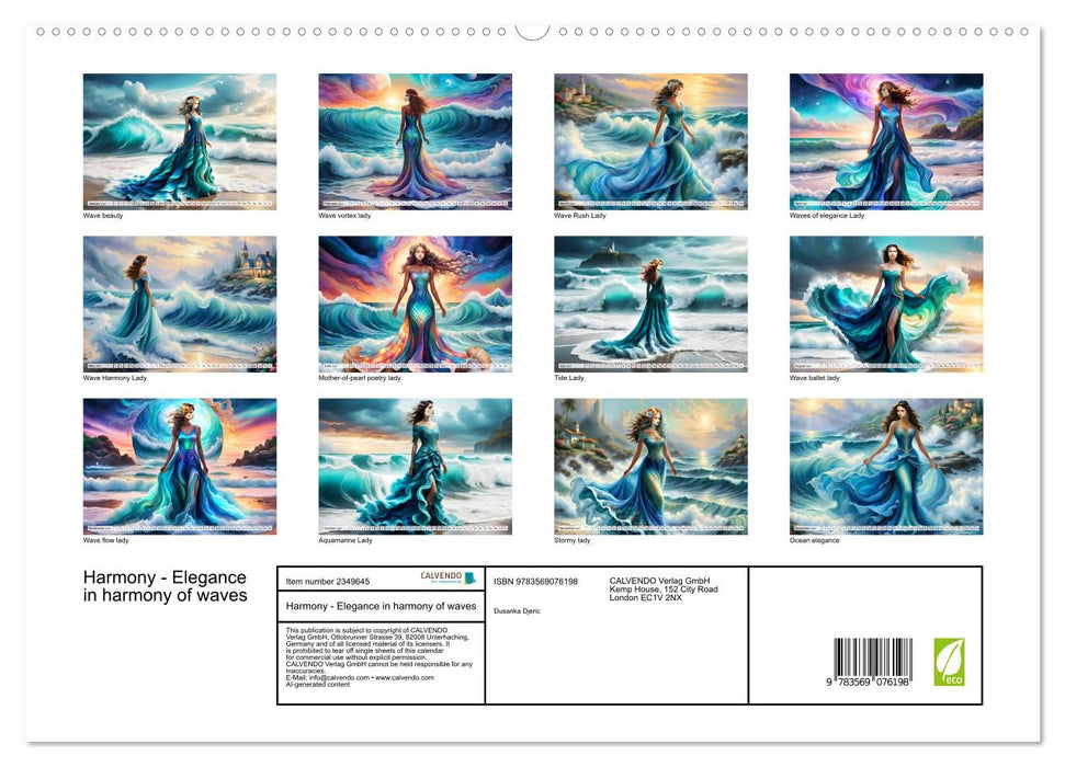 Harmony - Elegance in harmony of waves (CALVENDO Premium-Calendar 2027)