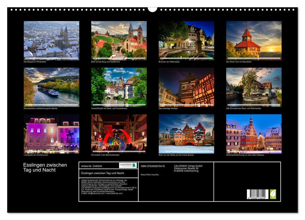 Esslingen zwischen Tag und Nacht (CALVENDO Wandkalender 2027)