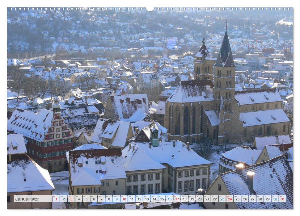 Esslingen zwischen Tag und Nacht (CALVENDO Wandkalender 2027)