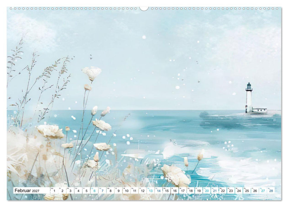Strandträume in Aquarell (CALVENDO Wandkalender 2027)
