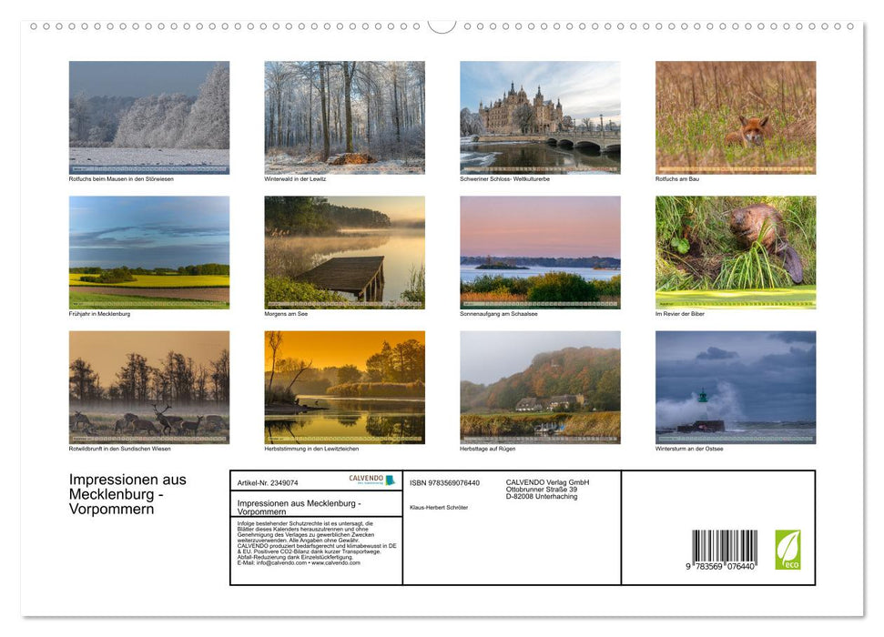 Impressionen aus Mecklenburg - Vorpommern (CALVENDO Premium Wandkalender 2027)