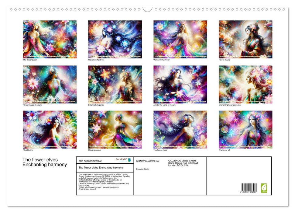 The flower elves Enchanting harmony (CALVENDO Monthly Calendar 2027)