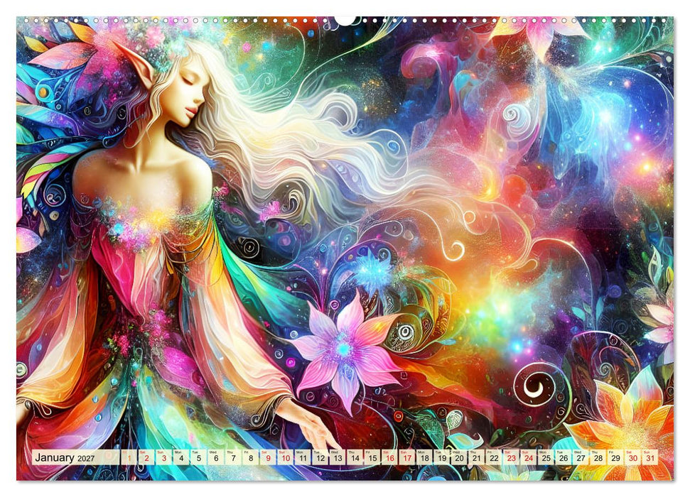 The flower elves Enchanting harmony (CALVENDO Monthly Calendar 2027)