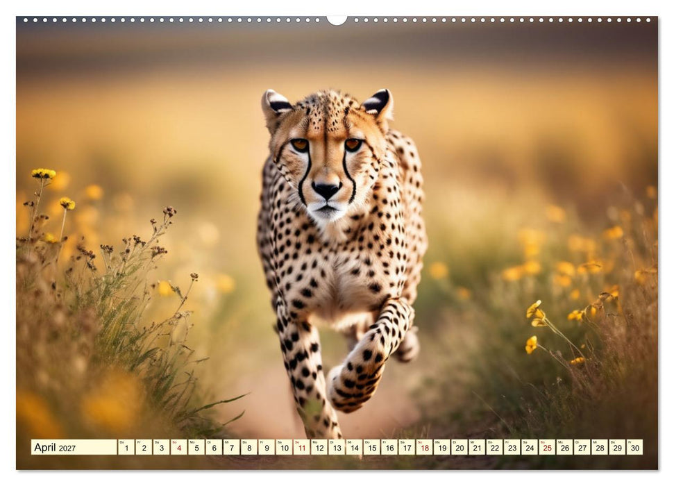 Geparden - die schnellsten Jäger der Welt (CALVENDO Premium Wandkalender 2027)
