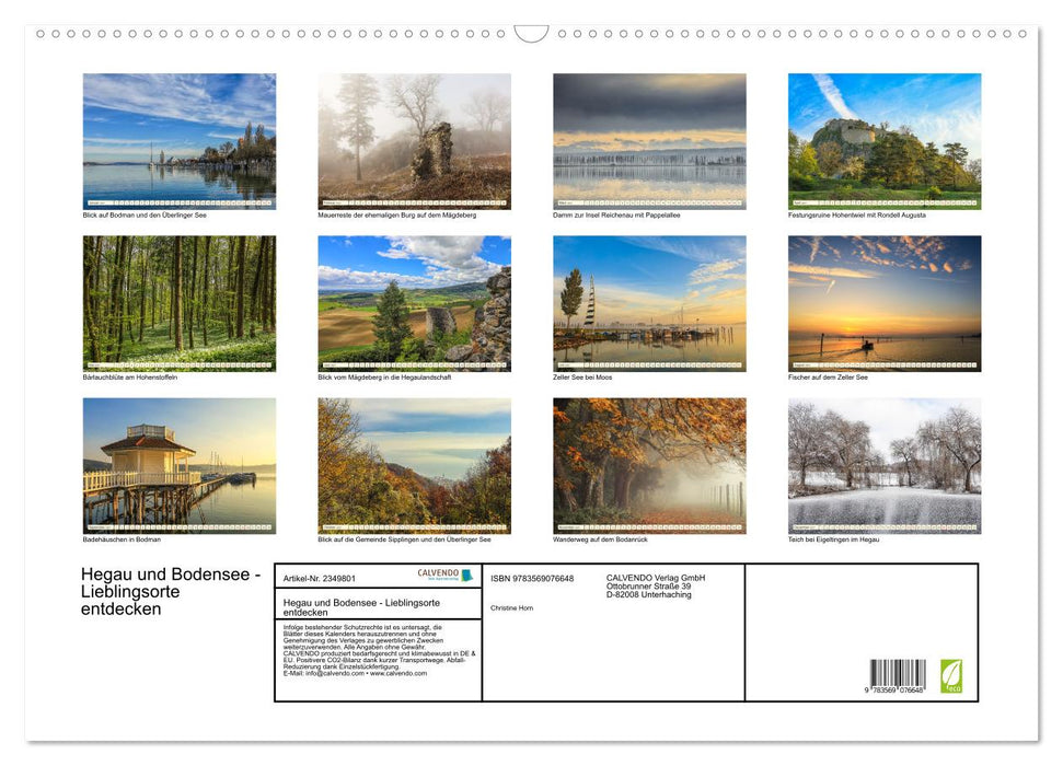 Hegau und Bodensee - Lieblingsorte entdecken (CALVENDO Wandkalender 2027)