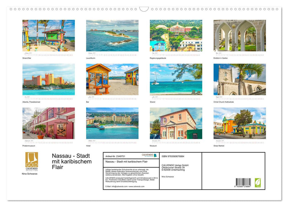 Nassau - Stadt mit karibischem Flair (CALVENDO Wandkalender 2027)