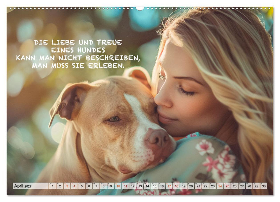 Hunde und berührende Sprüche (CALVENDO Wandkalender 2027)