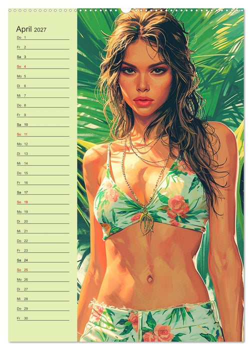 Girls im Sommer. Bunt, sonnig und sexy in der schönsten Jahreszeit (CALVENDO Wandkalender 2027)