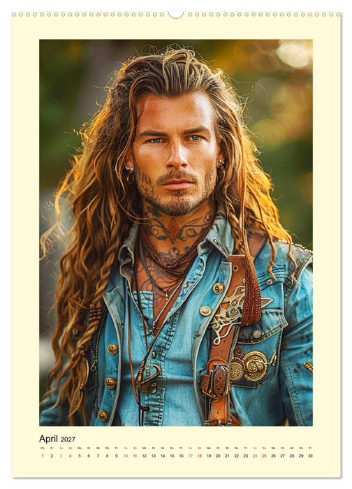 Ungezähmte Freiheit. Coole Jungs im Boho-Stil (CALVENDO Wandkalender 2027)