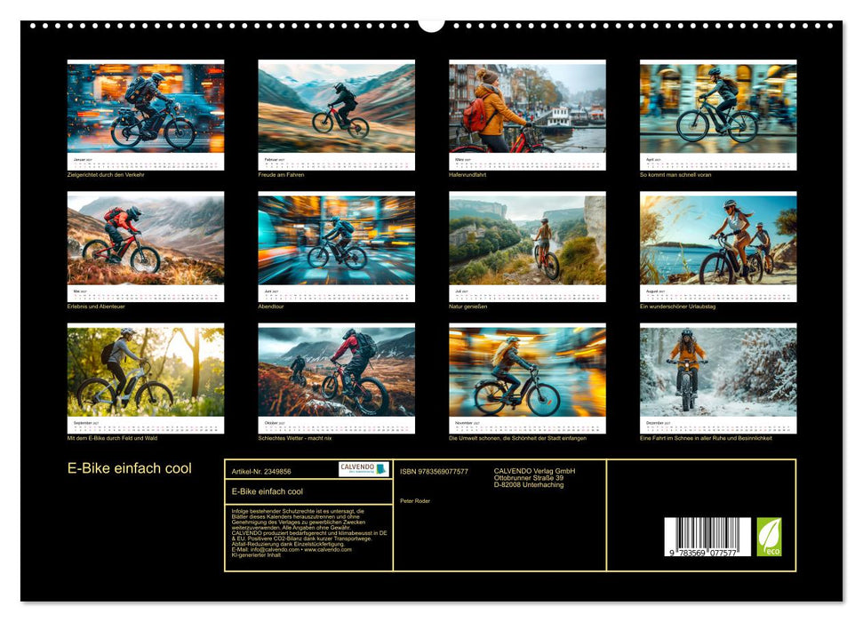E-Bike einfach cool (CALVENDO Premium Wandkalender 2027)
