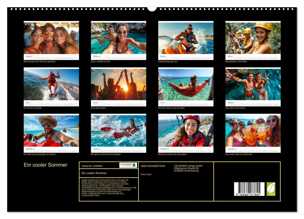 Ein cooler Sommer (CALVENDO Premium Wandkalender 2027)