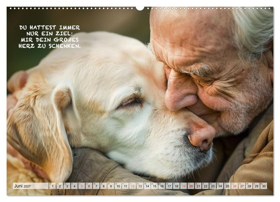 Hunde und berührende Sprüche (CALVENDO Premium Wandkalender 2027)